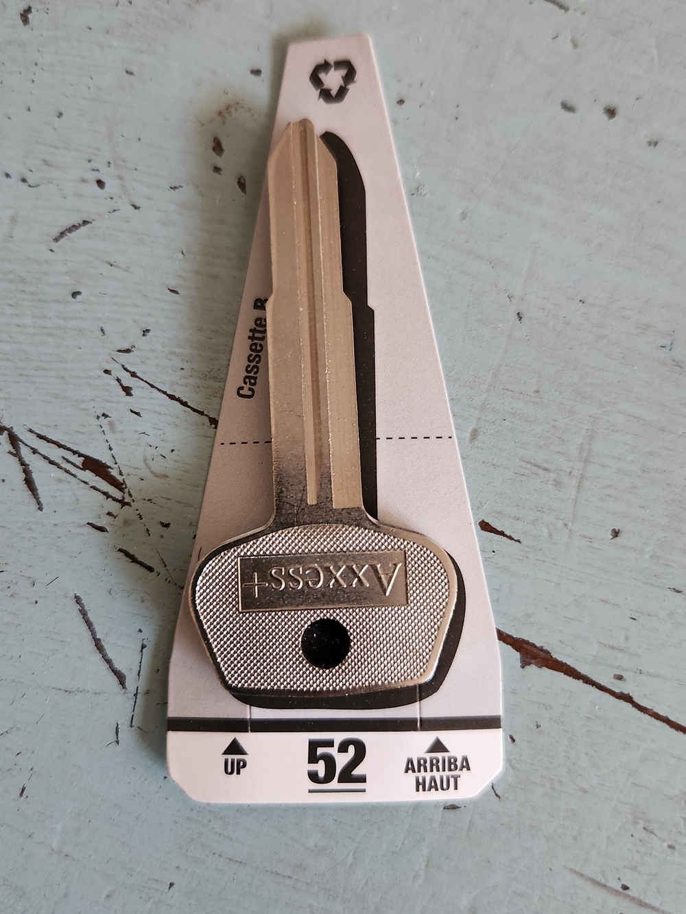 Axcess Silver Key Blank Cassette R Model